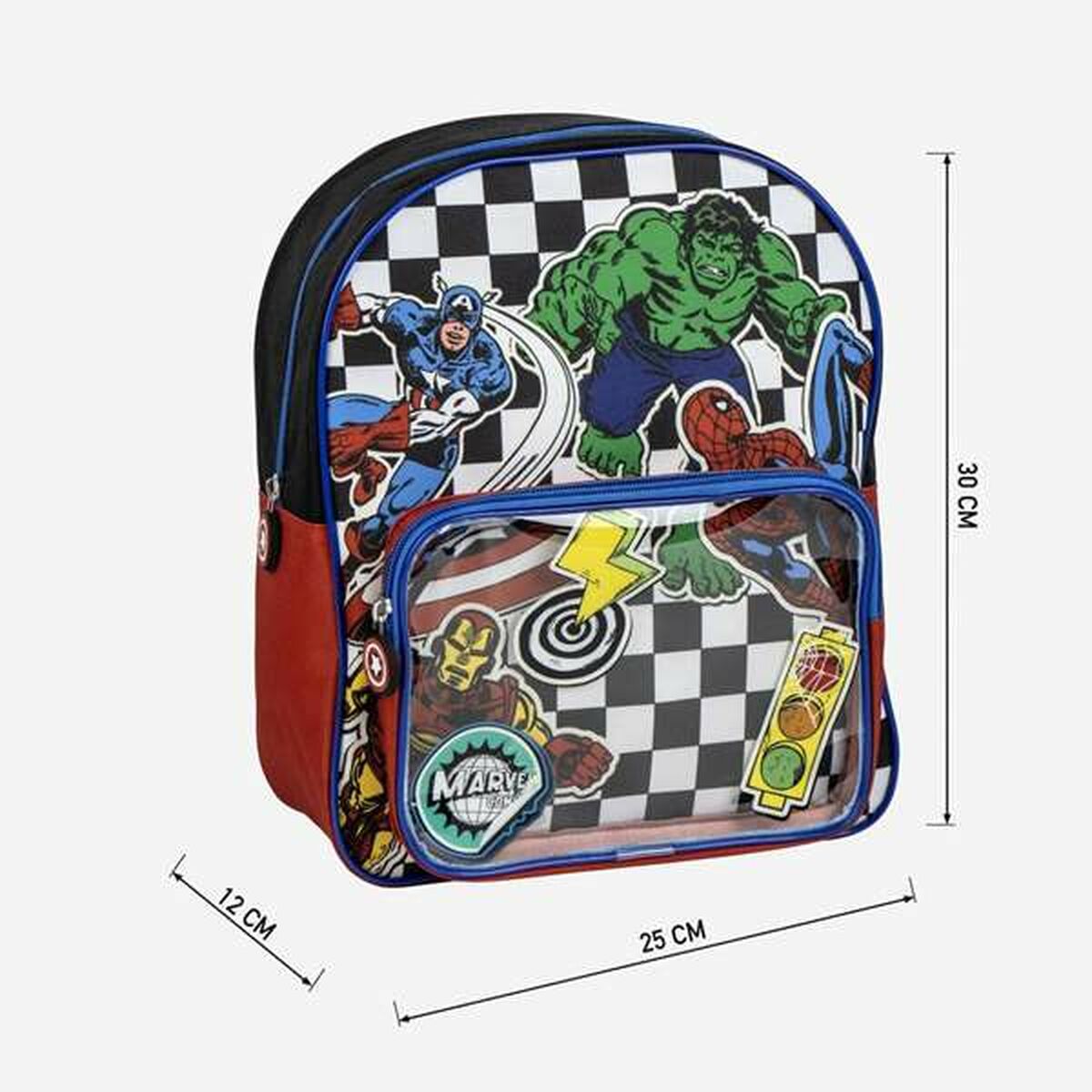 Mochila Escolar The Avengers Preto